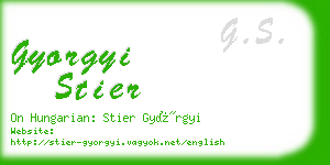 gyorgyi stier business card